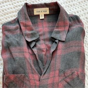 Cloth and stone, soft plaid tunic